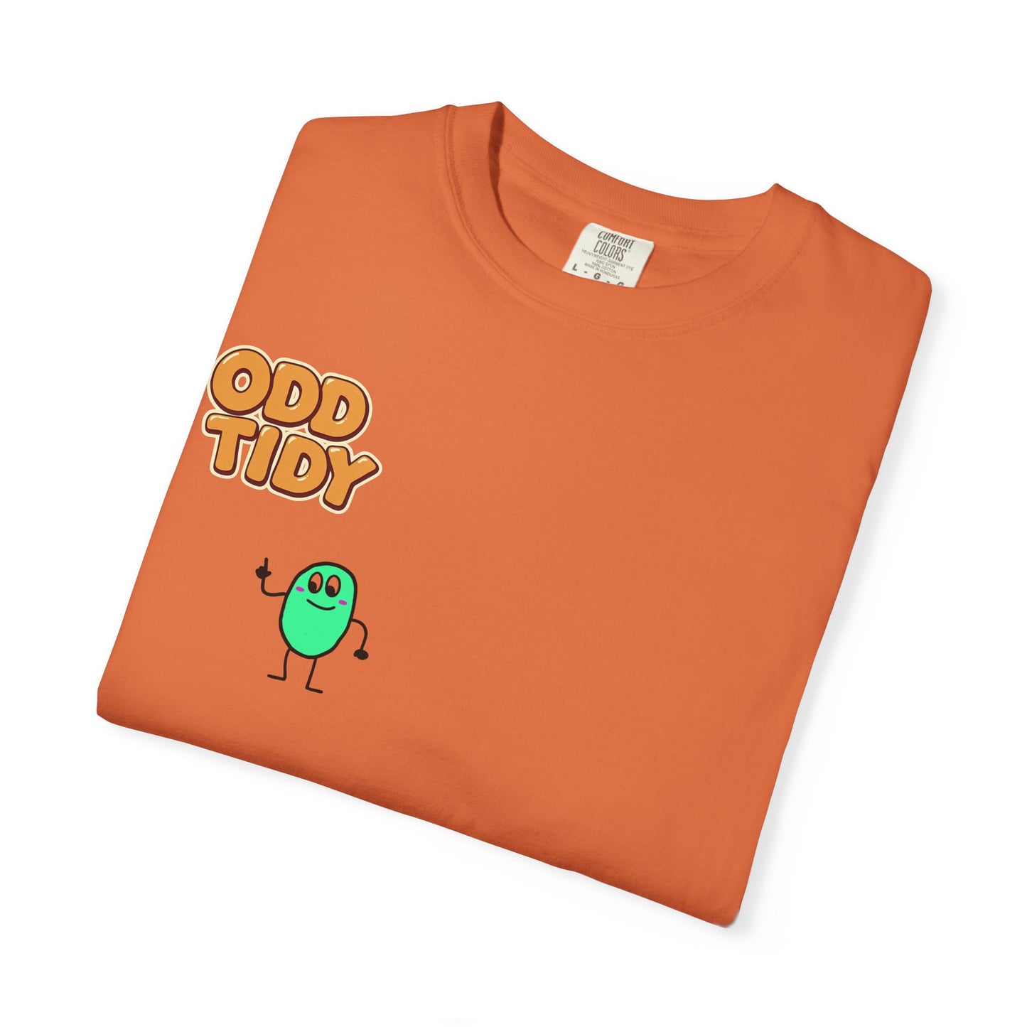 "Odd Tidy" Whimsical Graphic T-Shirt, Casual Wear, Quirky Gift, Everyday Style, Funny T-Shirt, Birthday Present, Graphic Tee