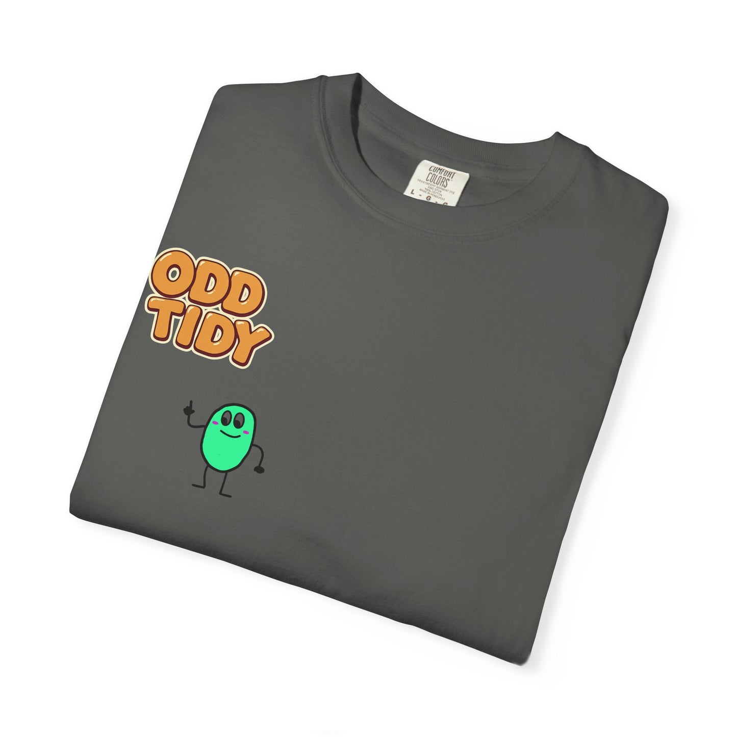 "Odd Tidy" Whimsical Graphic T-Shirt, Casual Wear, Quirky Gift, Everyday Style, Funny T-Shirt, Birthday Present, Graphic Tee