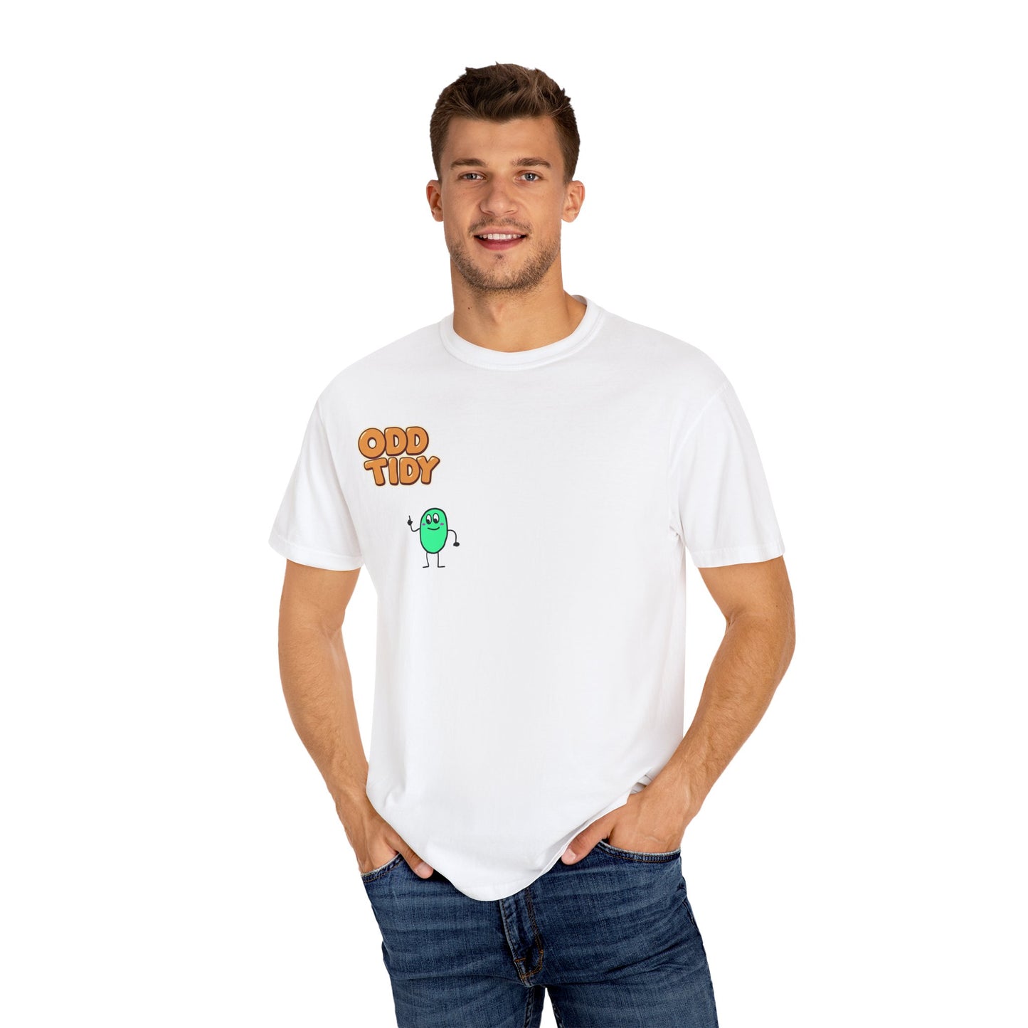 "Odd Tidy" Whimsical Graphic T-Shirt, Casual Wear, Quirky Gift, Everyday Style, Funny T-Shirt, Birthday Present, Graphic Tee