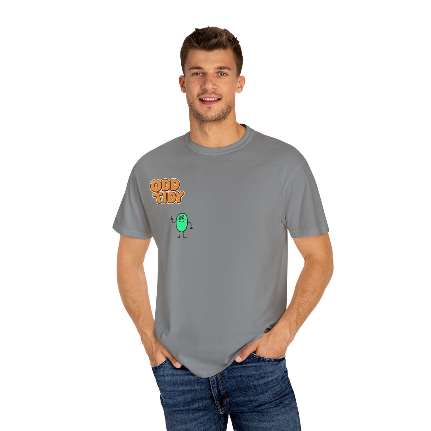 "Odd Tidy" Whimsical Graphic T-Shirt, Casual Wear, Quirky Gift, Everyday Style, Funny T-Shirt, Birthday Present, Graphic Tee