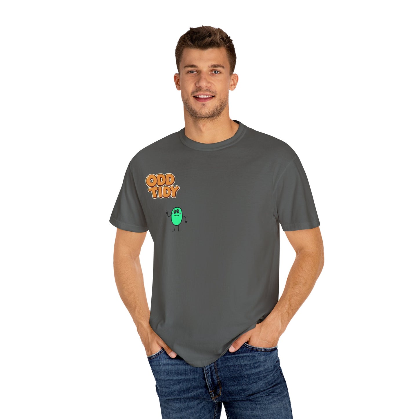 "Odd Tidy" Whimsical Graphic T-Shirt, Casual Wear, Quirky Gift, Everyday Style, Funny T-Shirt, Birthday Present, Graphic Tee