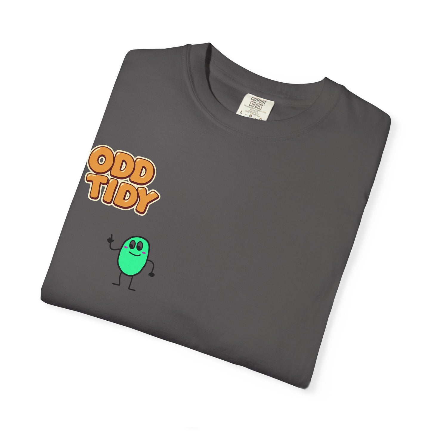 "Odd Tidy" Whimsical Graphic T-Shirt, Casual Wear, Quirky Gift, Everyday Style, Funny T-Shirt, Birthday Present, Graphic Tee