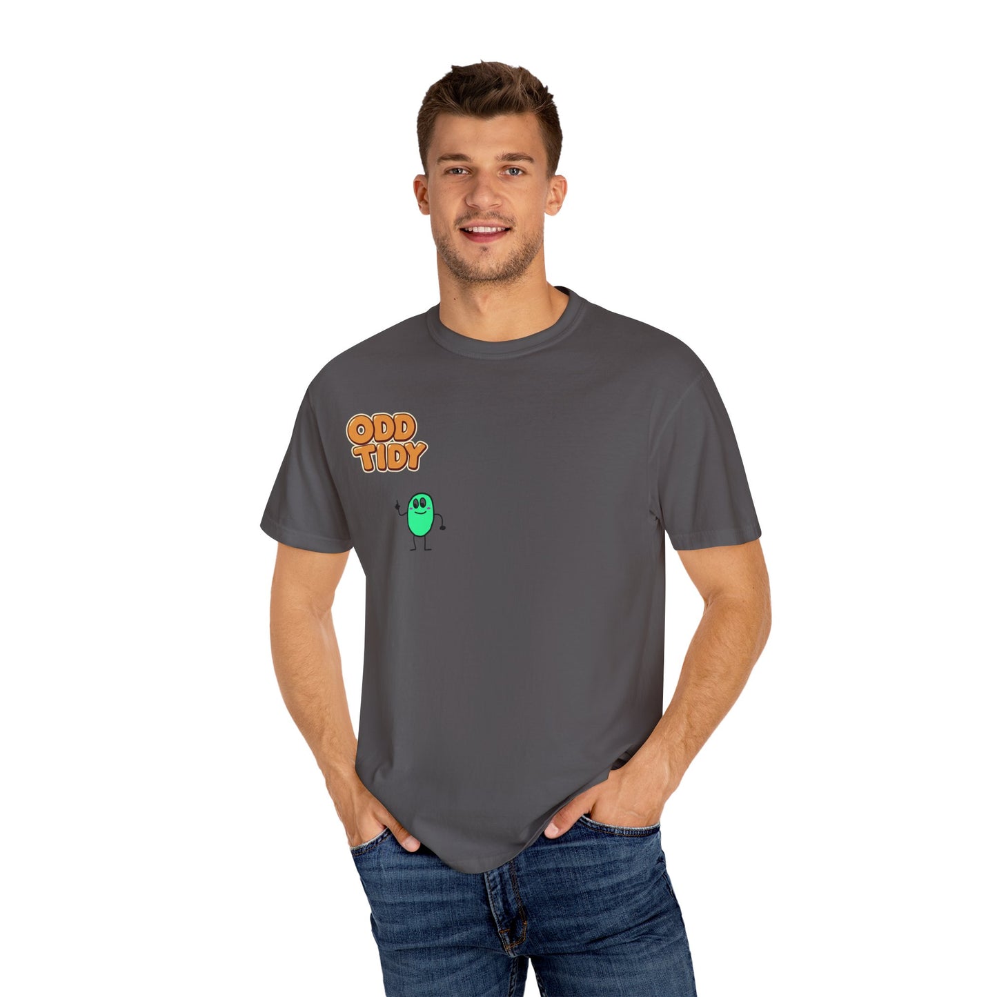 "Odd Tidy" Whimsical Graphic T-Shirt, Casual Wear, Quirky Gift, Everyday Style, Funny T-Shirt, Birthday Present, Graphic Tee