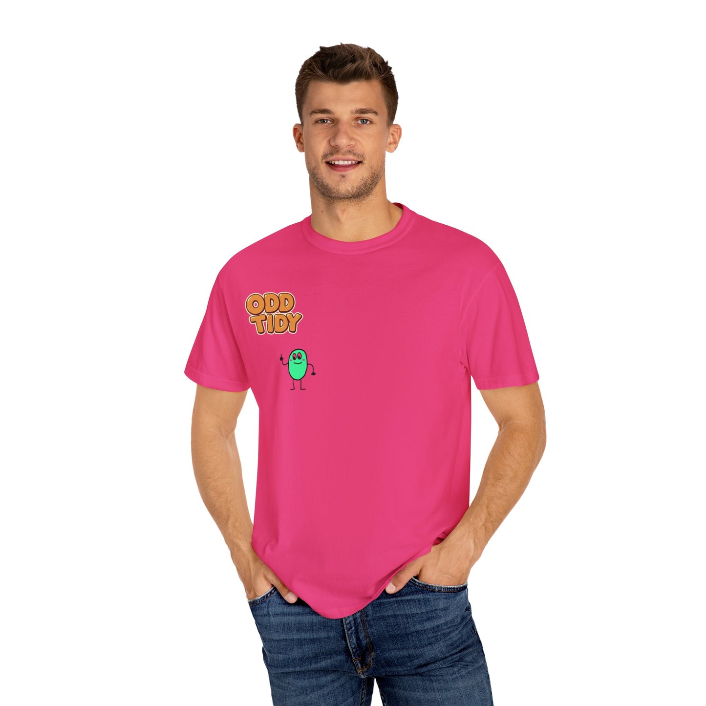 "Odd Tidy"  Whimsical Graphic T-Shirt, Casual Wear, Quirky Gift, Everyday Style, Funny T-Shirt, Birthday Present, Graphic Tee